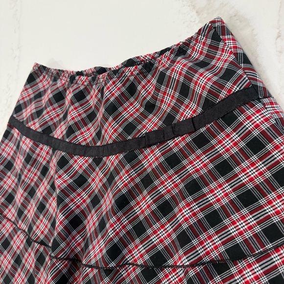 Vintage y2k Joey B Plaid Mini Skort Skirt Juniors Size Large Red/Black Twee Punk - Picture 3 of 8